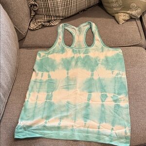 lululemon athletica Tie-Dye Tank Top - Aqua and White